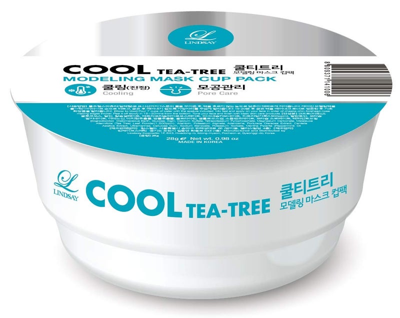 Lindsay Cool Tea Tree Rubber Modelling Mask | Natural Korean Water Rubber Mask | Chemical Free | Clean Beauty - Image 1